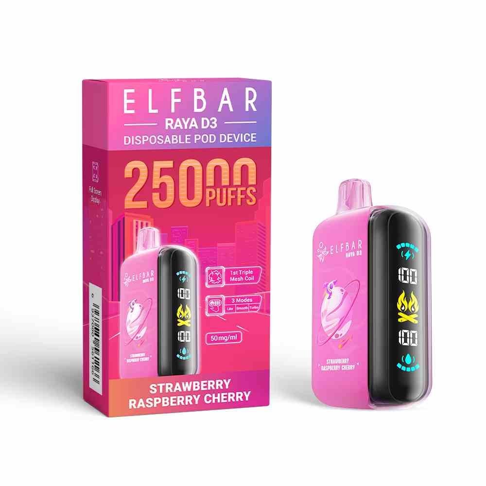 ELF BAR RAYA D3 - Strawberry Raspberry Cherry - 25000