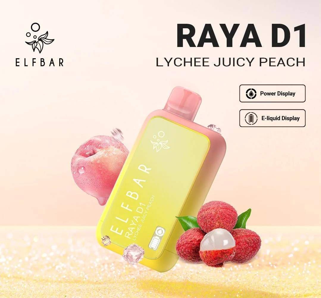 ELF BAR RAYA D1 – Lychee Juicy Peach