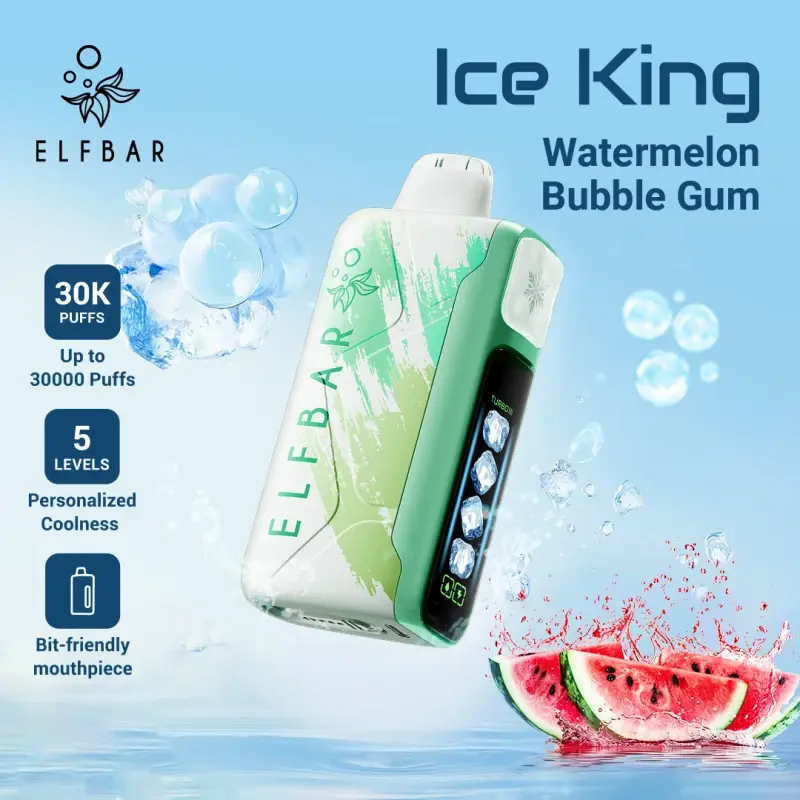 Elf bar ice king Watermelon bubble gum