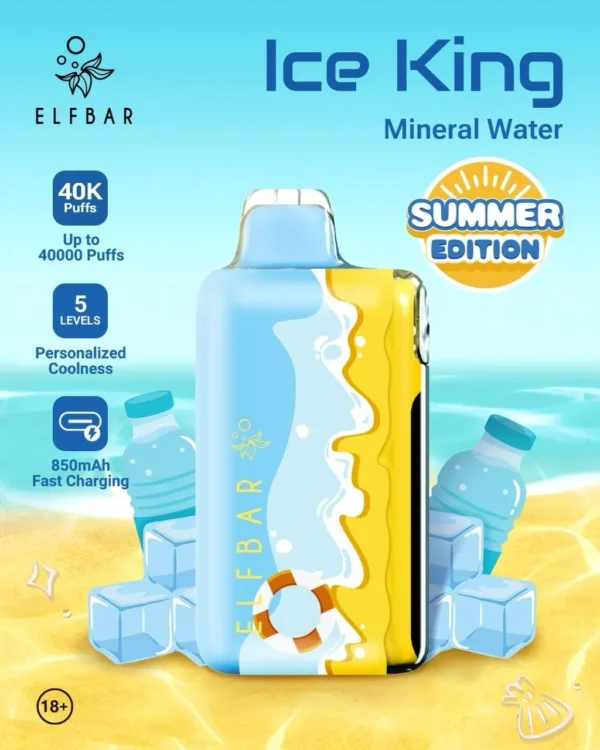 ELF BAR ICE KING – SUMMER EDITION – MINERAL WATER – 40K PUFFS