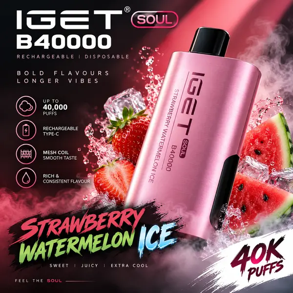 IGET SOUL B40000 - Strawberry Watermelon Ice